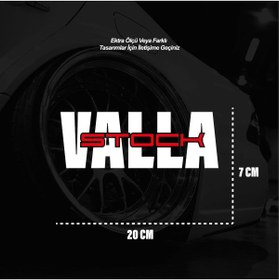 Resim ARONA Valla Stock Sticker Beyaz Renk Evrensel Sticker Dekor Etiket Modeli 