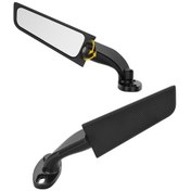 Resim Wezone Motosiklet Alüminyum Kanatlı Geribakış Aynası - Evrensel Uyumlu, Cbr650rr/500r/250sr İçin Siyah 