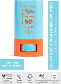 Resim Bade Natural Doğal ve Mineral Filtreli 16 gr 50 Faktör Çocuk Stick Güneş Kremi 