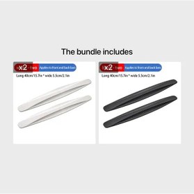 Resim Challenger Beyaz Ve Siyah 2li Karbon Fiber Köşe Koruyucu Çizilmeye Dayanıklı Tampon Kapağı 