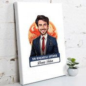 Resim Karikatürlü En Başarılı Erkek Spiker Kanvas Tablo 