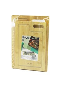 Resim 2pcs Setd.dörtgen Kenarlı - Oval Delikli Ahşap Bambu Kesim Panosu - Kesme Tahtası 18x28x1cm--22x32x1 Çok Renkli 