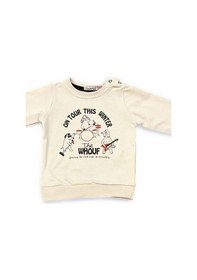Resim Cantoy Erkek Bebek Winter Yazılı Pamuklu Sweatshirt-14658 Gri 