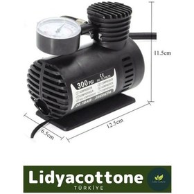 Resim Hava Kompresörü Araba Araç Oto Lastik Şişirme Hava Pompası Taşınabilir 