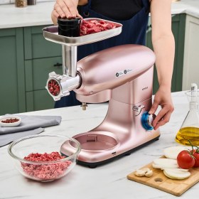 Resim Karaca 2 Si 1 Arada Kıyma Makinesi & Hamur Yoğurma 5,5 Lt (Kıyma Içli Köfte Aparatlı),luciole Lambader Hediye 