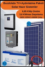 Resim N&D Lighting Buzdolabı+tv+aydınlatma Maxi Solar Paket 6,85kwp 