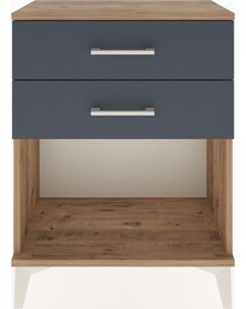 Resim Arges Komodin 4 Çekmeceli 60x30x80 Çam-antrasit Çam 