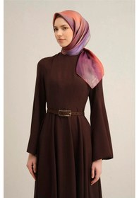 Resim Armine 2025 İlkbahar - Yaz - Dj Saf İpek Eşarp Sura -9308d01 - 90 X 90 / Mor 03 Mor 03 