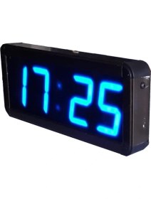 Resim Sanec Dijital Duvar Saati Derece(Termometre) (Kasa Ölçüsü: 12X30 Cm-Mav 