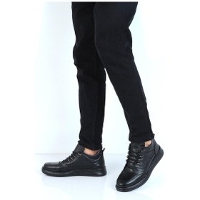 Resim Dropland 8624 Siyah Milano %100 Deri Erkek Bot 001 