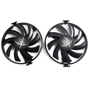 Resim Xfx Gpu Soğutucu Rx470 Rx480 Görüntü Kartı Fanı Vga Kartları Üfleyici Xfx Rx470 478 480 570 580 Ekran Kartı Soğutma 2 Adet 