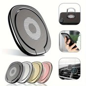 Resim 1 adet Cep Telefonu Yüzük Tutucu, Manyetik Araba Tutucu ile Uyumlu Parlatılmış Metal Telefon Tutma Kolu ile 360 Derece Döndürme Parmak Yüzük Kickstand, IPhone, Samsung, LG, Pixel, Akıllı Telefon Aksesuarları için 