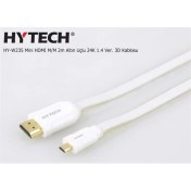 Resim Hytech Hy-W235 Mini Hdmı M/M 2M Altın Uçlu 24K 1.4 Ver. 3D Kablosu 