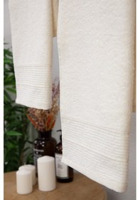 Resim Newnoa 2'li Yüz Havlusu 50x90 - Krem Krem 