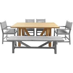 Resim Motoryagmarket Taksim 100X240 Ahşap Bahçe Balkon Masası -Kestane -Lux Seri Ceviz 