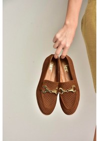 Resim Fox Shoes Y291262402 Taba Süet Toka Detaylı Kadın Babet Taba 