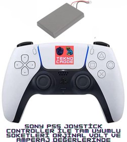 Resim beboncool PS5 Dualsense 3.65V 2000mAh Li-ion Joystick Batarya Pil 