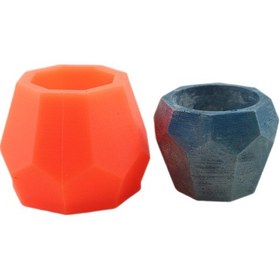 Resim Beton Saksı Silikon Kalıp - 123 