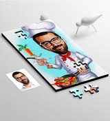 Resim Kişiye Özel Bay Chef Karikatür 104 Parça Ahşap Puzzle - 1 Diğer