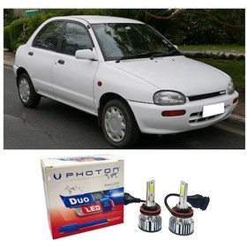 Resim Mazda 121 Led Xenon Uzun + Kısa Far Ampulü H4 Duo Yeni Seri Beyaz 