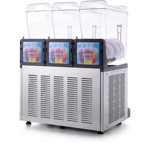 Resim Samixir SLUSH36 Triple Ice Slush Granita Milkshake ve Soğuk Meyve Suyu Dispenseri, 12+12+12 L, Inox 