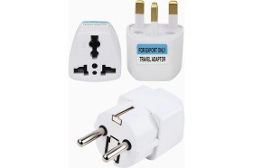 Resim Hadron Uluslararası Seyahat Adaptörü 2’li Set, Tip C Avrupa + Tip G Ingiltere Adaptör Fişi, 150+ Ülk 