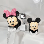 Resim Disney Mickey ve Minnie Temalı Musluk Uzatıcısı, Çizgi Film Banyosu Aksesuarı, El Yıkama İçin Sıçrama Koruyucu. 