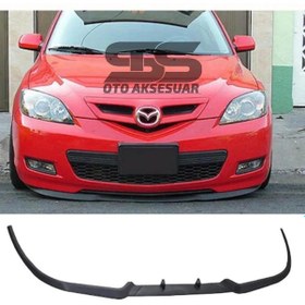 Resim Mazda 3 Cupra R Uyumlu Ön Lip Mat Siyah Ön Tampon Lip 
