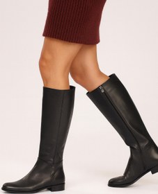 Resim KARVENSHOES Hakiki Deri Siyah Renk Çizme 1048 
