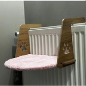 Resim Pribor Kedi Kalorifer Petek Yatağı Peluş Kolay Montaj Geçmeli Sistem Pembe 