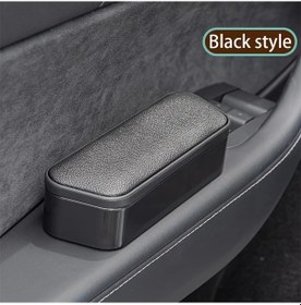 Resim Xuweiwei Siyah Universal Ayarlanabilir Araç Kolçak Saklama Kutusu Rahatlık Ve Güvenlik İçin Genişletilebilir Pad Abs Plastik İç Kapı Organizörü 