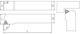 Resim S Sistem - ISO STGCR/L 90° Dış Çap Torna Kalemi 