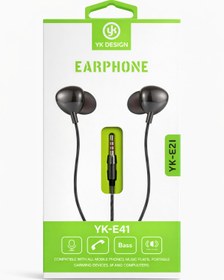 Resim YK Design YK-E41 Stereo Kulakiçi Kulaklık - Mikrofonlu, Güçlü Bass 