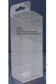Resim Hedef Matbaa PVC ASETAT KUTU ŞEFFAF KUTU 10 ADET logo baskısı yapılabilir 