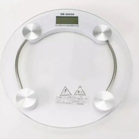 Resim MiraLive Yuvarlak Şeffaf Dijital Cam Baskül Tartı - 180 kg Taşıma Kapasitesi, Hassas Ölçüm, Şık T 