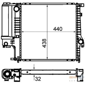 Resim BEHR 8MK376713-121 Radyatör Bmw E34 518I 89-9.95 520I 88-8.91 525 88-8.91 E34 Tourıng 518I 95-97 