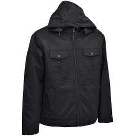 Resim Erkek Spor Kapüşonlu Mont Bgl-st03938 Siyah 