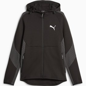 Resim EVOSTRIPE Erkek Fermuarlı Kapüşonlu Sweatshirt 