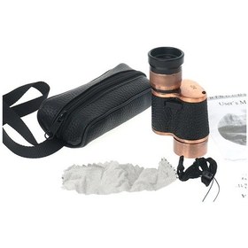 Resim 6x24 Baıgısh, Askeri Tarzi Pirinç Ve Deri Kaplamalı, Deri Çantalı Monocular Dürbün Princ Açık Sarı 