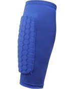 Resim Mavi Gençlik Yetişkinler İçin 1 Adet Futbol Spor Tekmelik Elastik Nefes Sıkıştırma Tekmelik Petek Pedleri İle Darbeye Dayanıklı Anti-çarpışma Mavi 