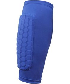 Resim Mavi Gençlik Yetişkinler İçin 1 Adet Futbol Spor Tekmelik Elastik Nefes Sıkıştırma Tekmelik Petek Pedleri İle Darbeye Dayanıklı Anti-çarpışma Mavi 