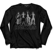 Resim Kendim Seçtim Musical Ramones Punk Rock Müzik 2 Uzun Kollu Tişört Baskılı Çocuk T-Shirt 