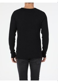 Resim Colin's Slim Fit Bisiklet Yaka Erkek Siyah Kazak CL1047125_Q1.V1_BLK 