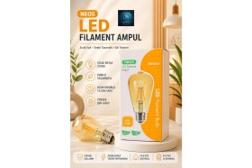 Resim Mavi Concept 6W LED Rustik Ampul Filament 2700K Sıcak Işık 15.000 Saat Ömür 
