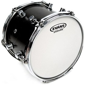 Resim Evans Deri 14" G1 Tom ve Trampet Kumlu Beyaz Tek Kat 10 Mil 