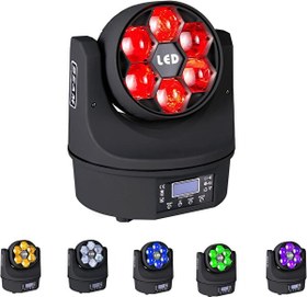 Resim DJ Pro Bee Eyes 6x15 Watt RGB 4in1 Moving Head Robot Işık 