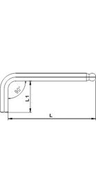 Resim İzeltaş 2.5mm Yuvarlak Başlı Allen Anahtar 
