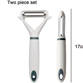 Resim 3b Trend 2'li Sebze Soyucu, Paslanmaz Çelik, Patates Soyucu Beyaz Beyaz 