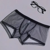 Resim 1 Adet Erkek Şeffaf File İç Çamaşırı - Slim-Fit ve Nefes Alabilen Tasarımıyla Berrak Boxer Külot, Fitness & Günlük Giyim için Rahat Spor Mayo Altı, İlave Konforlu Yelpaze Kesiği ile Modaya Uygun & Raht (Bedenler Geniş Kalıyor - Bir Bedon Üstü Seçilmesi Önerilir) - Erkeklere özel seksi İç Giyim koleksiyonu ünvanlında, sporda hem gündelik kullanım öncelikli, şekillendirmeli konfort tasarımı ile modayı takip edin, şık renk uygulaması 
