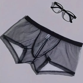 Resim 1 Adet Erkek Şeffaf File İç Çamaşırı - Slim-Fit ve Nefes Alabilen Tasarımıyla Berrak Boxer Külot, Fitness & Günlük Giyim için Rahat Spor Mayo Altı, İlave Konforlu Yelpaze Kesiği ile Modaya Uygun & Raht (Bedenler Geniş Kalıyor - Bir Bedon Üstü Seçilmesi Önerilir) - Erkeklere özel seksi İç Giyim koleksiyonu ünvanlında, sporda hem gündelik kullanım öncelikli, şekillendirmeli konfort tasarımı ile modayı takip edin, şık renk uygulaması 
